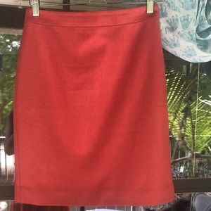 J. Crew Pink Wool Blend Pencil Skirt